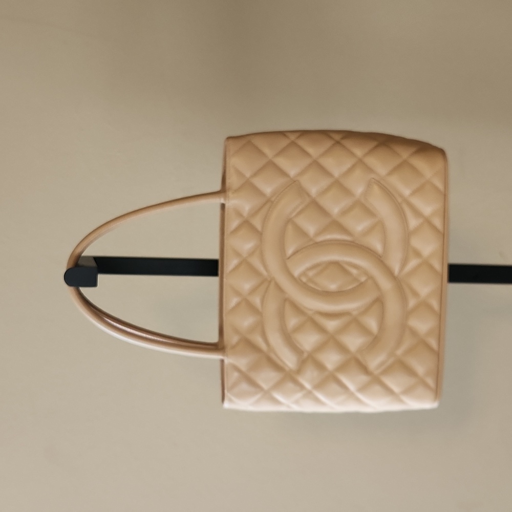 Chanel matelasse Reprint Totebag caviar leather caviar skin beige like new, 90s